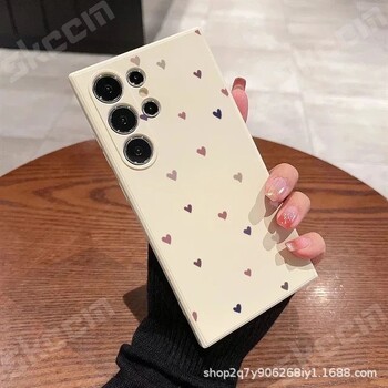 Θήκη κινητού τηλεφώνου Samsung S24/S23ULTRA σε μαύρη καρδιά, Εξωτερικού Εμπορίου, Προστατευτική θήκη για Galaxy S23/NOTE20 25\