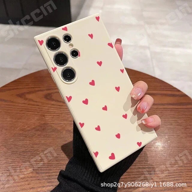 Samsung S24/S23ULTRA must südamekujuline mobiiltelefoniümbris, väliskaubandus, kaitseümbris Galaxy S23/NOTE20 25" telefonile