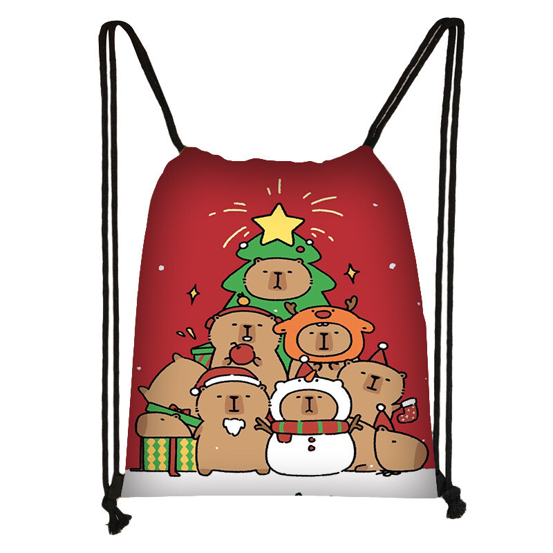 „Capibara“ raišteliu užsegamas krepšys studentams, mielas kasdienis krepšys, didelės talpos nešiojama kuprinė, aukštos klasės daiktų laikymo krepšys