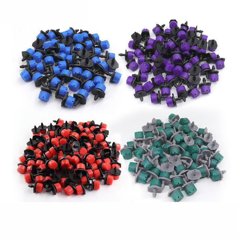 Tiesioginiai pardavimai iš gamyklos, 200 vnt. Raudonkepuraitės aštuonių skylių lašelinis purkštukas, raudonas, 8 skylių reguliuojamas srautas, sodo mikropurškimo antgalis lašeliniam laistymui