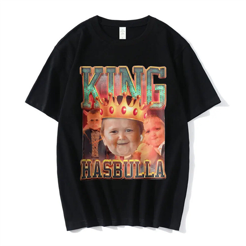 Hasbulla vyriški kovos stiliaus marškinėliai, klasikinė mini Khabib versija