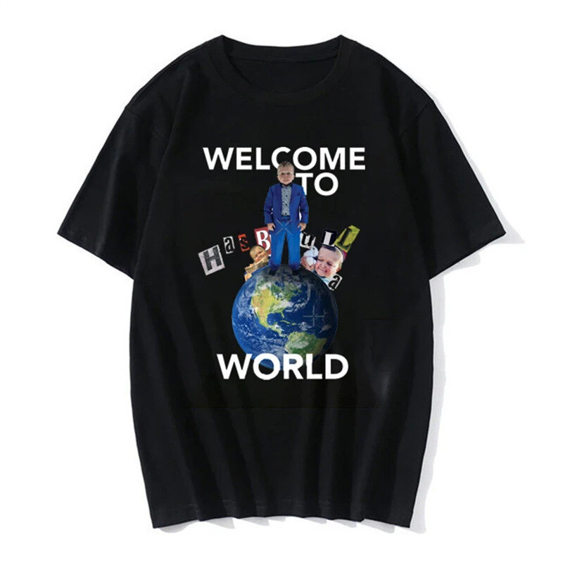 Hasbulla vyriški kovos stiliaus marškinėliai, klasikinė mini Khabib versija