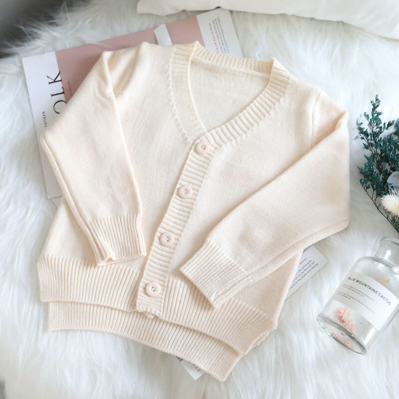 2025 m. pavasario ir rudens vaikiškas megztinis su V formos iškirpte berniukams ir mergaitėms, švarkelis, megztinis, palaidinė, minkštas megztas kūdikio kardiganas su V formos iškirpte