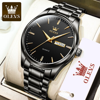 Olys Watch Factory, Αδιάβροχο ρολόι χαλαζία με διασυνοριακές πωλήσεις και χρυσό ατσάλινο λουράκι, Χονδρική πώληση ανδρικών επαγγελματικών ρολογιών, Ανδρικά ρολόγια