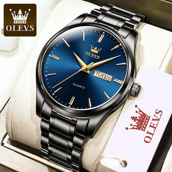 Olys Watch Factory, Αδιάβροχο ρολόι χαλαζία με διασυνοριακές πωλήσεις και χρυσό ατσάλινο λουράκι, Χονδρική πώληση ανδρικών επαγγελματικών ρολογιών, Ανδρικά ρολόγια