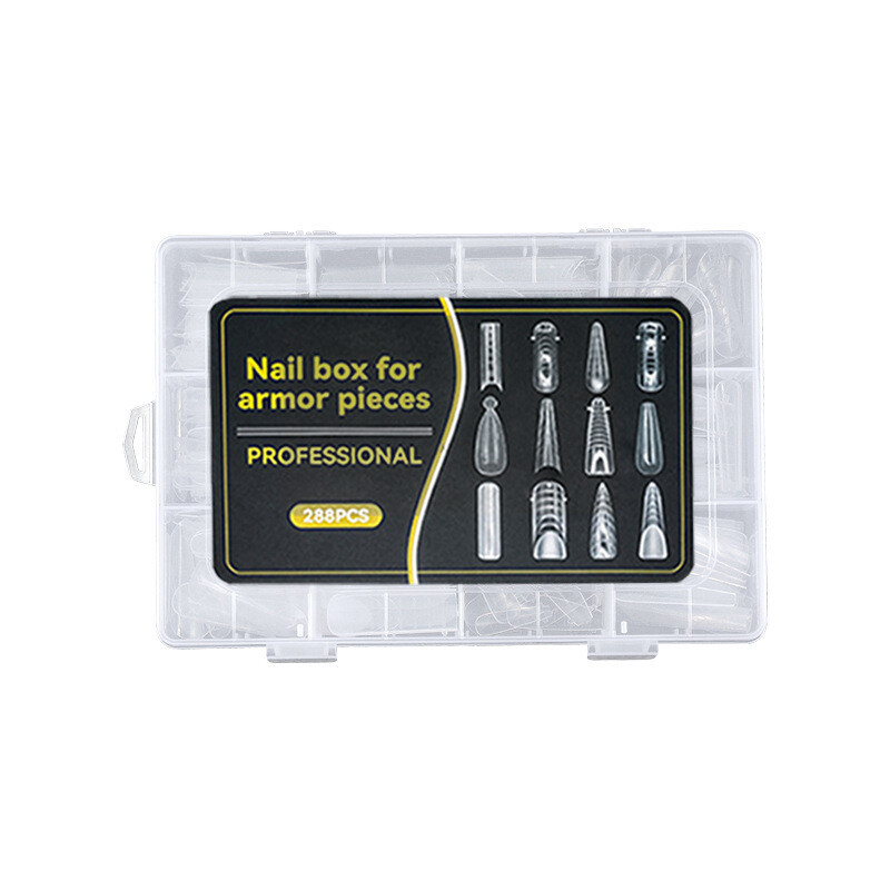 Naujos, 288 vnt. nagų formos, skirtos įvairiems tikslams, 12 stilių, piršto priauginimas be popieriaus, krištolinis nagų gabalėlis, skaidri nagų folija