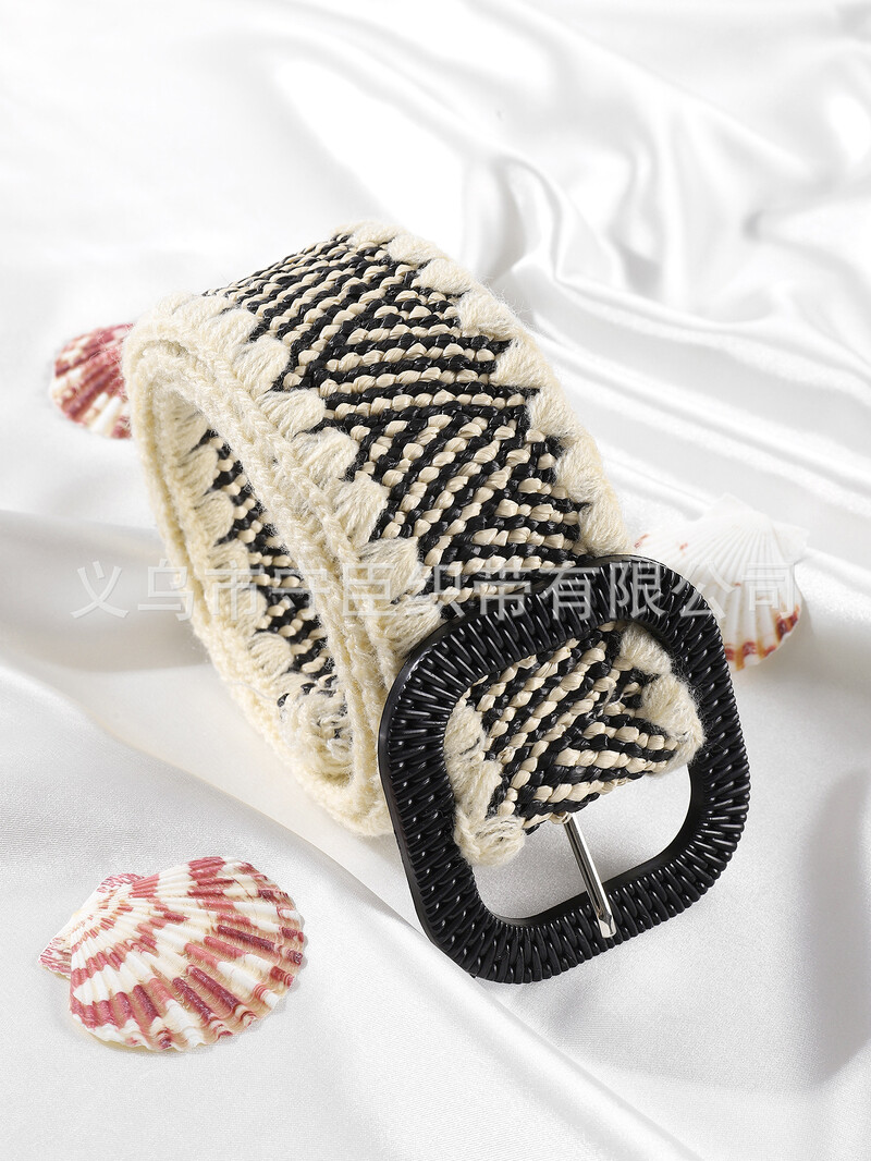 Išskirtiniai tiesioginiai pardavimai iš gamyklos, austi diržai, drobė, polipropilenas, šiaudas, madingi, universalūs dekoratyviniai moteriški juosmens aksesuarai.