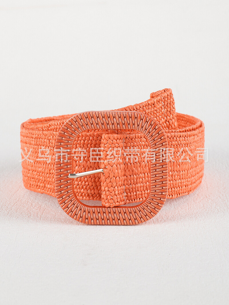 Išskirtiniai tiesioginiai pardavimai iš gamyklos, austi diržai, drobė, polipropilenas, šiaudas, madingi, universalūs dekoratyviniai moteriški juosmens aksesuarai.