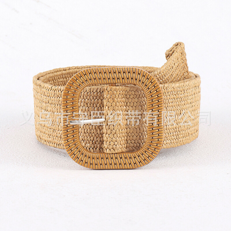 Išskirtiniai tiesioginiai pardavimai iš gamyklos, austi diržai, drobė, polipropilenas, šiaudas, madingi, universalūs dekoratyviniai moteriški juosmens aksesuarai.