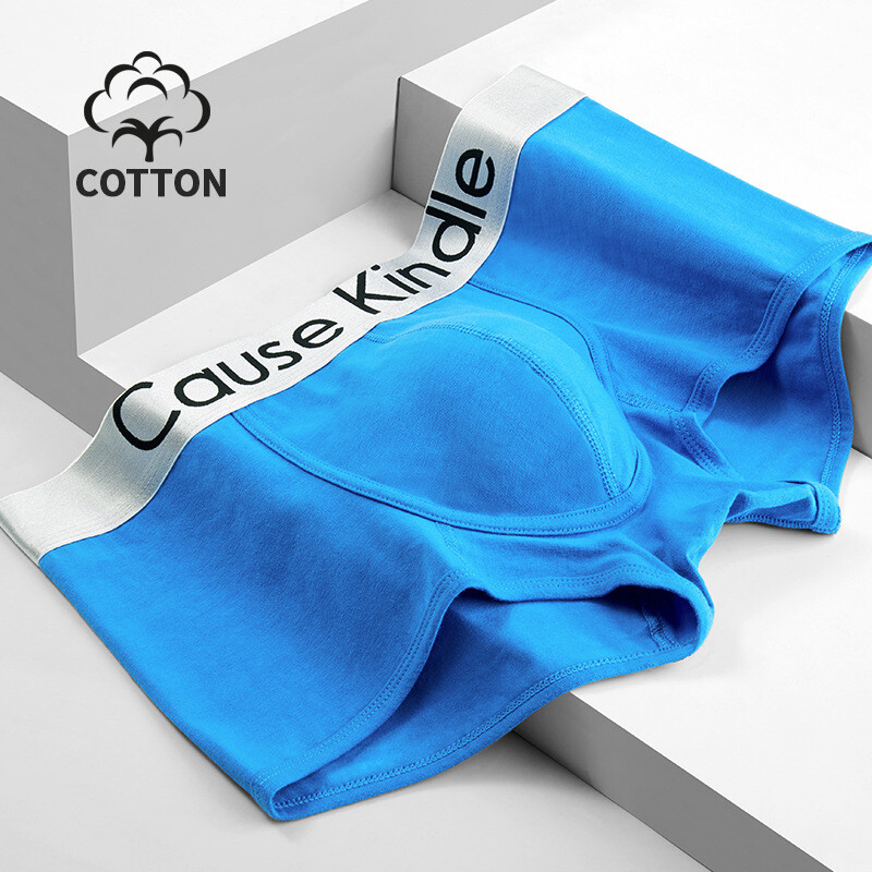 Izravna tvornička isporuka novih muških bokserica, 4 KOMADA velike veličine, srednjeg struka, prozračne i udobne, jednobojne, pamučne kratke hlače s prorezima