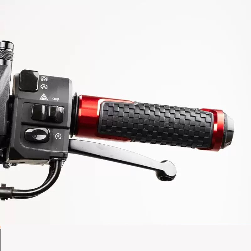 Didmeninė motociklo modifikuota rankena, universalus motoroleris, neslystanti rankena, guminė droselio rankena