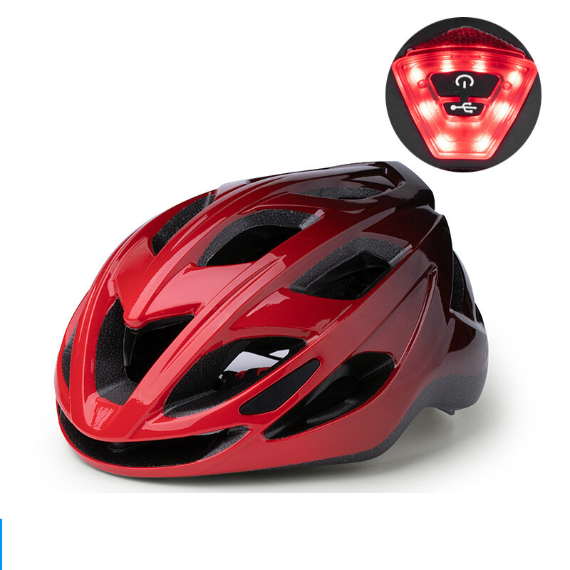 Velosipēda ķivere ar iebūvētu aizmugurējo lukturi, kalnu šosejas riteņbraukšanas ķivere, vīriešiem un sievietēm, āra sporta un riteņbraukšanas aprīkojums