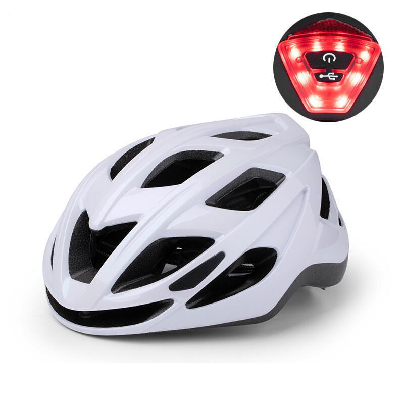 Velosipēda ķivere ar iebūvētu aizmugurējo lukturi, kalnu šosejas riteņbraukšanas ķivere, vīriešiem un sievietēm, āra sporta un riteņbraukšanas aprīkojums