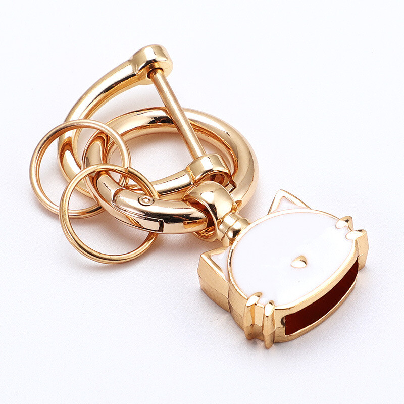 Леки луксозни диамантени DIY ключодържатели аксесоари сладки капещи масло висок клас тъкани бижута хардуер катарама глава висулка часовник на едро