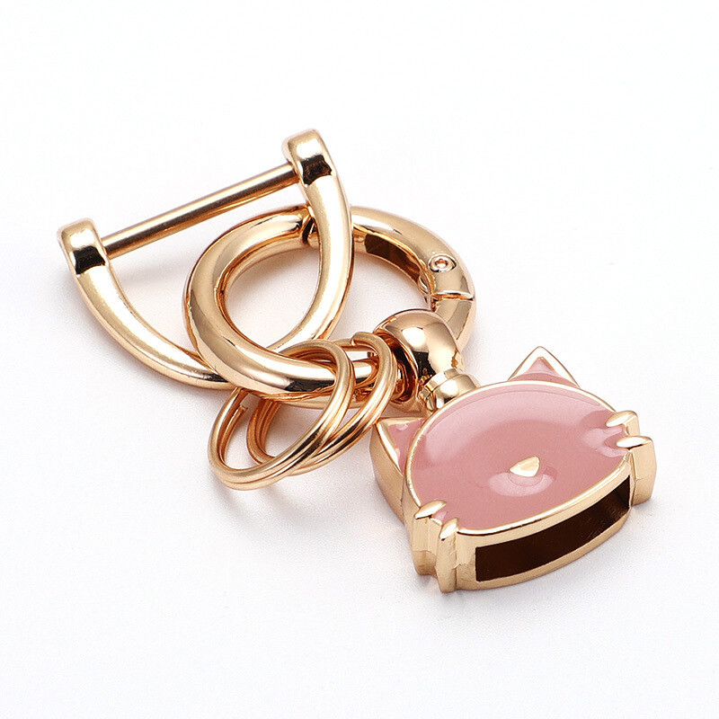 Леки луксозни диамантени DIY ключодържатели аксесоари сладки капещи масло висок клас тъкани бижута хардуер катарама глава висулка часовник на едро