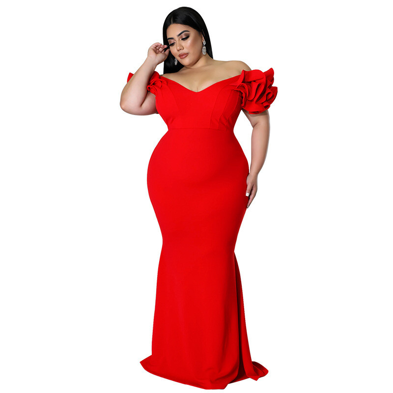 MY961 európai és amerikai divat, plus size, női nyári ruha, új érkezés, szexi lótuszlevél ujjú ruha csupasz háttal