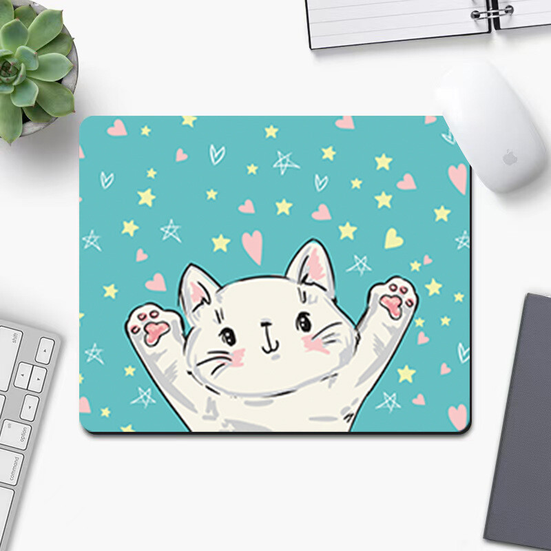 Поръчкова креативна квадратна подложка за мишка с фина повърхност, дебела, неплъзгаща се и устойчива на износване мека подложка за офис компютър с забавление