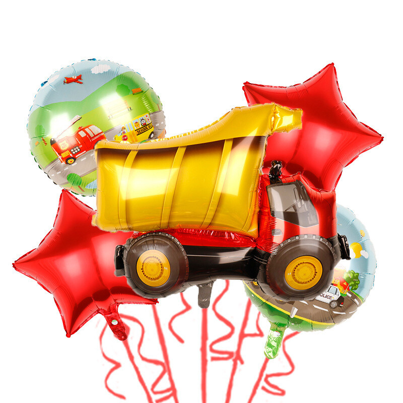 Naujas kranas-krautuvas-ekskavatorius-statybinė transporto priemonė teminis vakarėlis aliuminio folijos balionas gimtadienio dekoravimo duobė