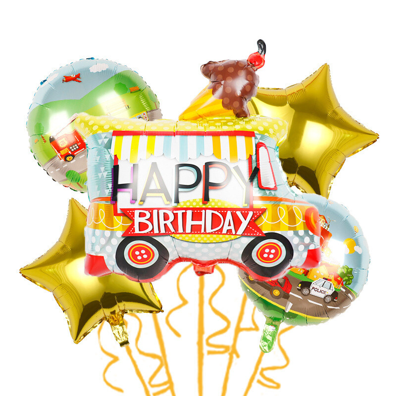 Naujas kranas-krautuvas-ekskavatorius-statybinė transporto priemonė teminis vakarėlis aliuminio folijos balionas gimtadienio dekoravimo duobė
