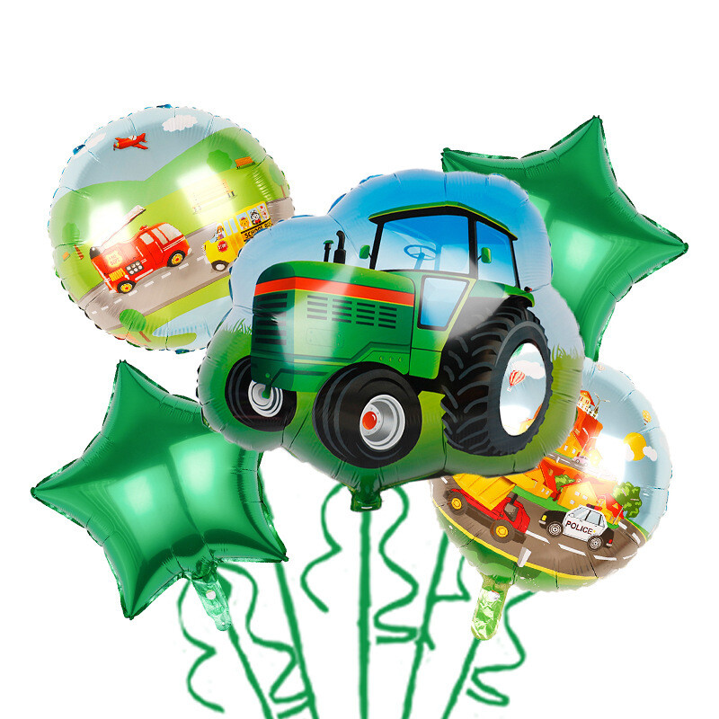 Naujas kranas-krautuvas-ekskavatorius-statybinė transporto priemonė teminis vakarėlis aliuminio folijos balionas gimtadienio dekoravimo duobė