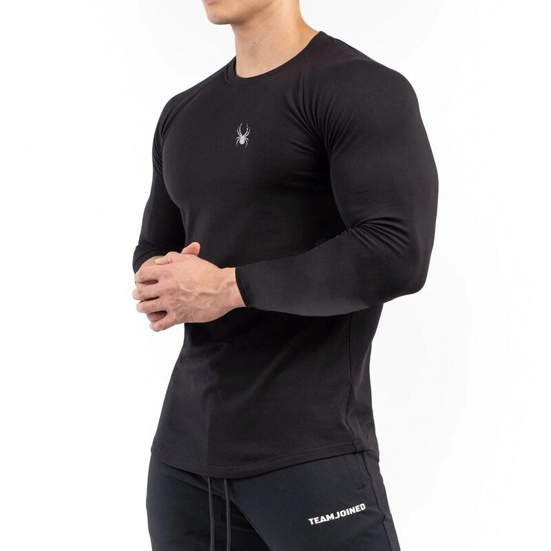 „Muscle Fitness Brother“ vyriški ilgomis rankovėmis sportiniai marškinėliai, kvėpuojantys, elastingi, sugeriantys drėgmę, greitai džiūstantys, aptempti, greitai džiūstantys, naujo stiliaus