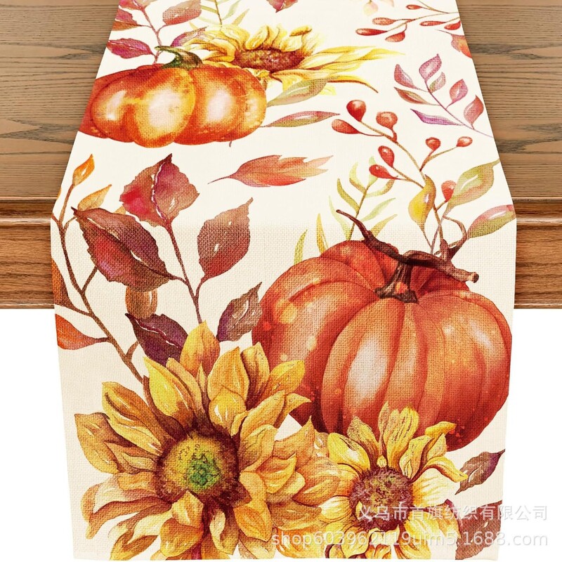 Северна есенна благодарност Американски флаг за маса тиква кленов лист флаг за маса кърпа домашна масичка за кафе хол ресторант декорация флаг за маса