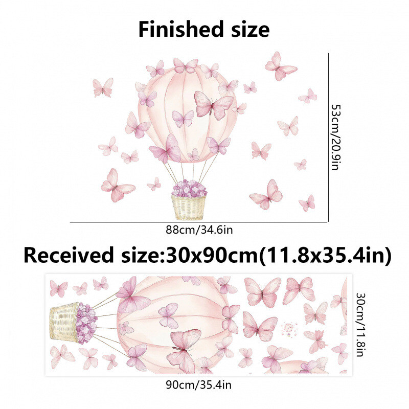Lipnūs sienų lipdukai su animacinėmis gėlėmis, oro balionu, gražiu drugeliu, svetaine, vaikų kambariu, klasės dekoracija, darželiu