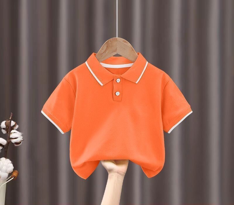 2025 m. vasariniai polo marškinėliai berniukams ir mergaitėms trumpomis rankovėmis, sugeriantys prakaitą, kūdikiams, vienspalviai, su atlapu, laisvalaikio, pusrankoviai