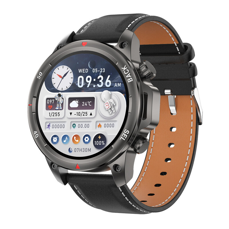 Нов смарт часовник DK68 с кръгъл екран, фенерче, Bluetooth разговори, офлайн плащане, пулс, кръвен кислород, компас за упражнения