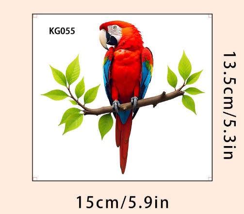 Δημιουργικά Αυτοκόλλητα Ντουί, Χαριτωμένα Κατοικίδια, Κλαδιά, Παπαγάλος, Αυτοκόλλητα Τοίχου με Ζώα, Σαλόνι, Υπνοδωμάτιο, Διακόσμηση Δωματίου, Αυτοκόλλητα Αυτοκόλλητα Τοίχου