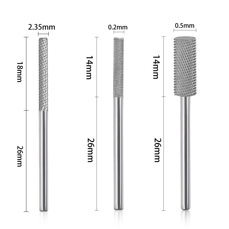Volframo plieno nagų poliravimo galvutė, nagų poliravimo lazdelė, laiptelio formos galvutė nagų išankstiniam poliravimui, nagų poliravimo įrankis