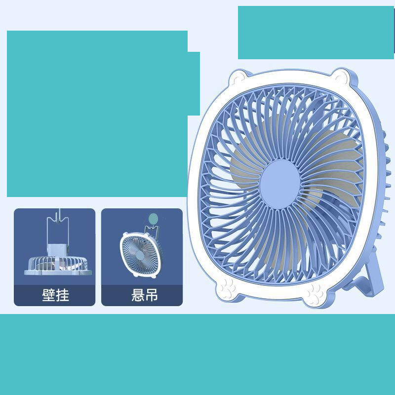 Asztali ventilátor, Hordozható összecsukható ventilátor, Kollégiumi, Fényt adó, Csendes ventilátor, USB töltés