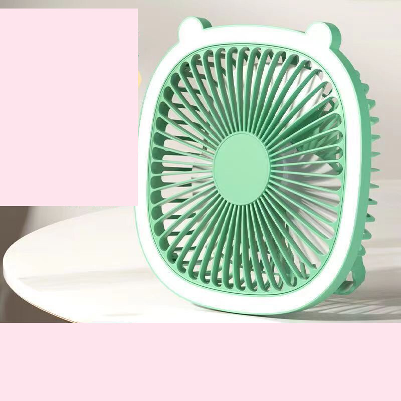Asztali ventilátor, Hordozható összecsukható ventilátor, Kollégiumi, Fényt adó, Csendes ventilátor, USB töltés