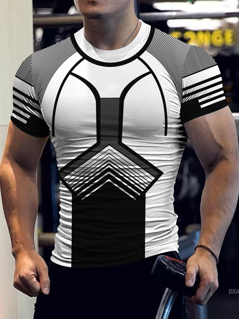 Νέο μπλουζάκι ενηλίκων ανδρών με ψηφιακή εκτύπωση 3D για διασυνοριακό εξωτερικό εμπόριο του 2024, με καυτές πωλήσεις