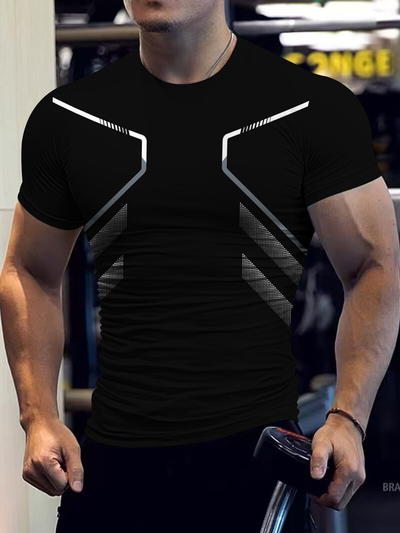 Νέο μπλουζάκι ενηλίκων ανδρών με ψηφιακή εκτύπωση 3D για διασυνοριακό εξωτερικό εμπόριο του 2024, με καυτές πωλήσεις