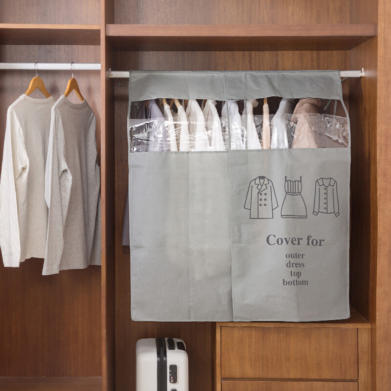 Rõivakate, rippuv tolmukindel kott, majapidamisriidekapi kate, tolmukindel rõivakate, rippuv kott