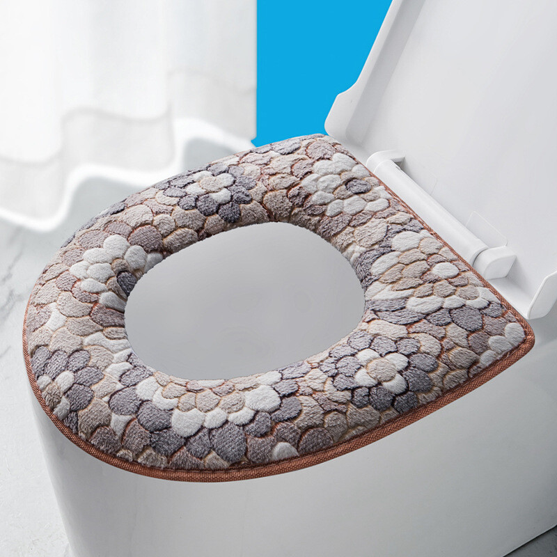 Buitinis sustorintas tualeto kilimėlis su užtrauktuku, tualeto kilimėlis su lipdukais, keturi metų laikai, universalus tualeto kilimėlis, plaunamas tualeto dangtis