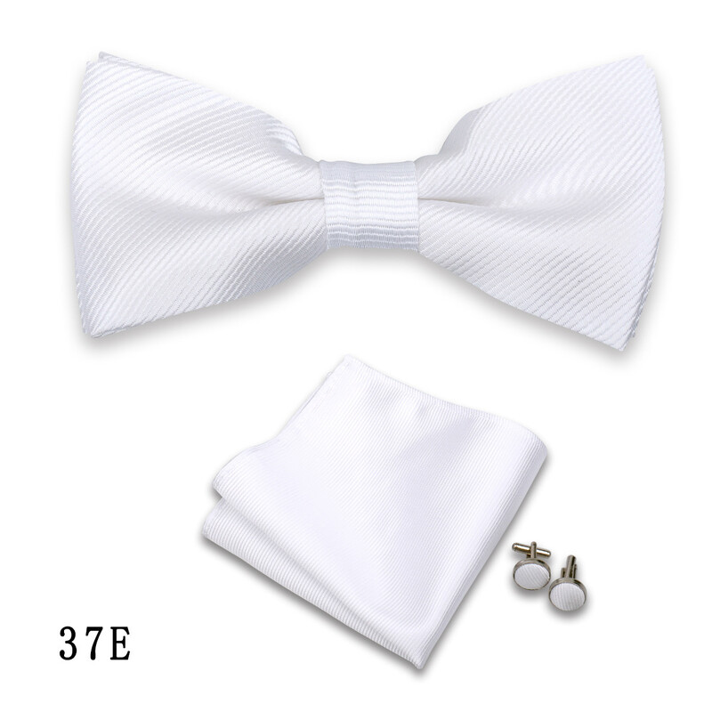 Muški set haljina od 3 dijela s leptir-mašnom, jednobojnim prugama, kvadratnim manžetama, dodacima za svadbenu svečanost i vinsko crvenom vrpcom