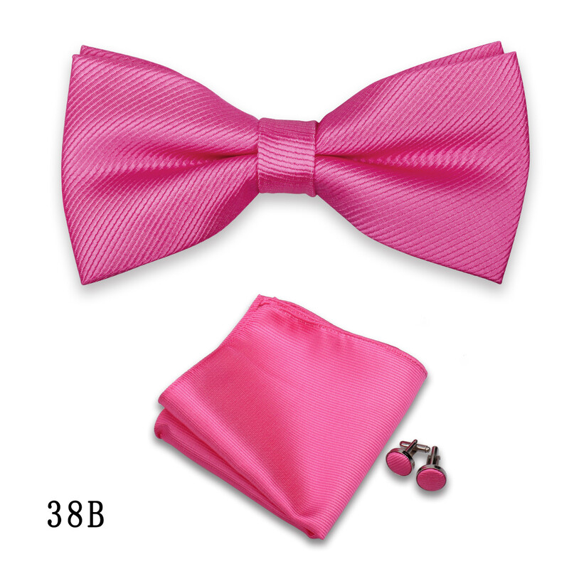 Muški set haljina od 3 dijela s leptir-mašnom, jednobojnim prugama, kvadratnim manžetama, dodacima za svadbenu svečanost i vinsko crvenom vrpcom