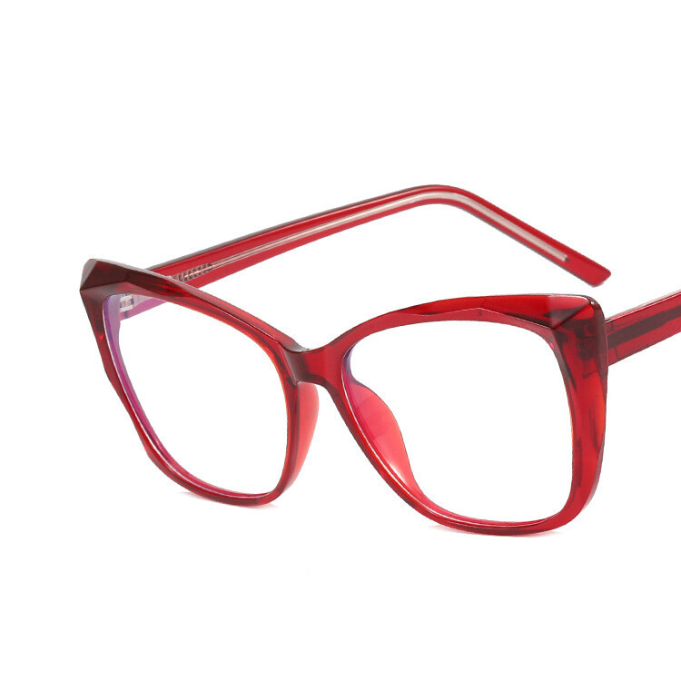 Eiropas un Amerikas personīgās kaķa acs lasāmbrilles, pret zilo gaismu izturīgas optiskās sveķu plēves TR90 ar uzgali, moderni atsperes rokturi