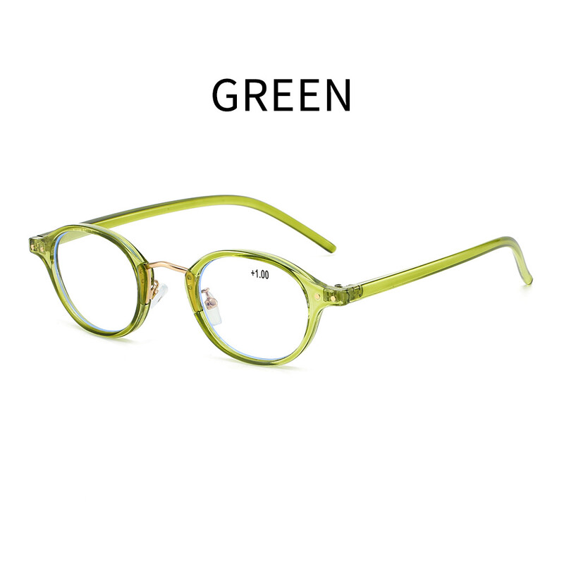 2219 Uued sinise valguse vastased prillid naistele, Korea retrostiilis ninapatjadega, ovaalse raamiga, ülikerged, tipptasemel, kõrglahutusega lugemisprillid