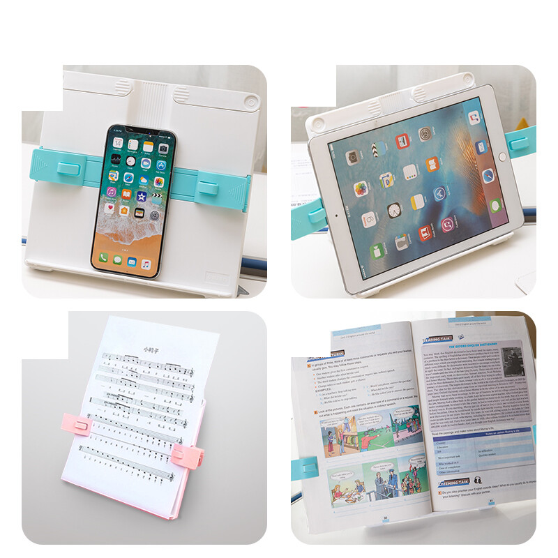 Sulankstomas skaitymo stovas „Deli“, ištraukiamas knygų stovas, daugiafunkcis skaitymo stovas, knygų segtukas, skaitymo stovas