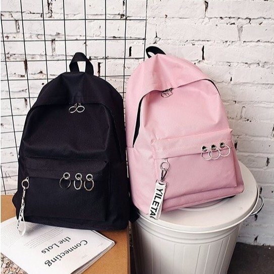 Нова модерна ежедневна раница от трансграничен тип, семпла и модерна, едноцветна раница, унисекс платнена ученическа чанта в колежански стил