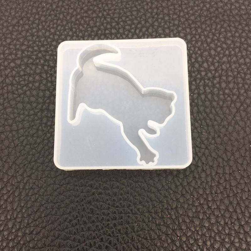 Matriță de silicon pentru pandantiv cu lipici DIY, stea cu cinci colțuri, lună și pisoi, formă de oglindă înaltă, fără oglindă, lustruire, decorare