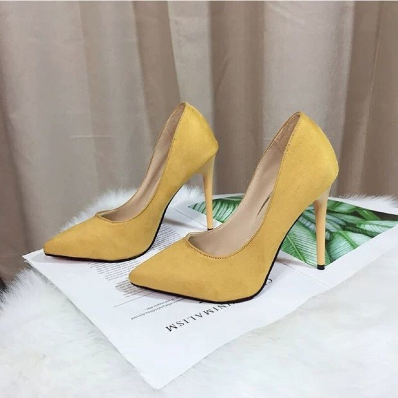 Proljeće i jesen 2025. Novi stil 12 cm štikle od brušene kože s oštrim vrhom, plitkim ustima, za transvestite