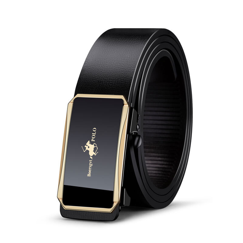 Vyriškas tikros veršiuko odos diržas iš Paul prekės ženklo, mados verslas, automatinė sagtis, dovanų dėžutė, didmeninė prekyba gamykloje