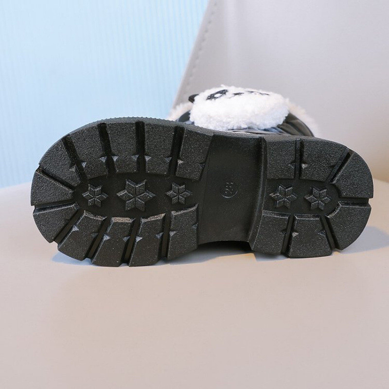 Mergaičių batai, 2024 m. žiema, nauji stori šilti vaikiški sniego batai, vidutinio ir didelio dydžio, vaikiški mergaitėms skirti batai, princesės, aulinukai iki blauzdos vidurio