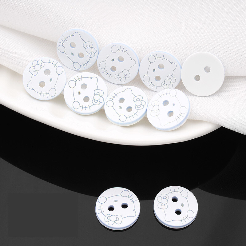 Vaikiškų drabužių sagos 20 vnt. 13 mm, kūdikio megztinis, kardiganas, spalvingos mielos animacinių filmukų dekoratyvinės apvalios sagos, viršutiniai aksesuarai