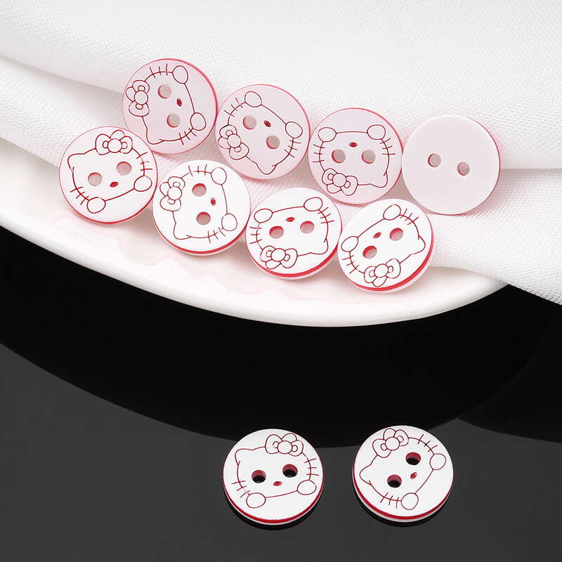 Vaikiškų drabužių sagos 20 vnt. 13 mm, kūdikio megztinis, kardiganas, spalvingos mielos animacinių filmukų dekoratyvinės apvalios sagos, viršutiniai aksesuarai