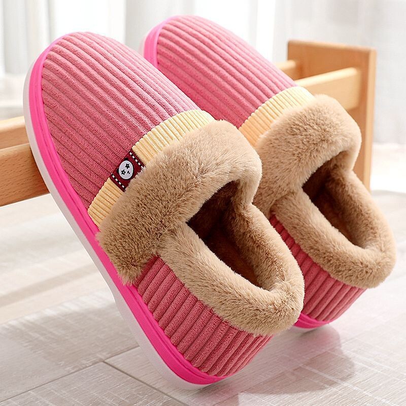 Īpašas kokvilnas čības sievietēm rudenī un ziemā, lietošanai telpās, ar biezām zolēm, pūkaini kokvilnas apavi siltumam, ārzemju tirdzniecībai pāri robežām